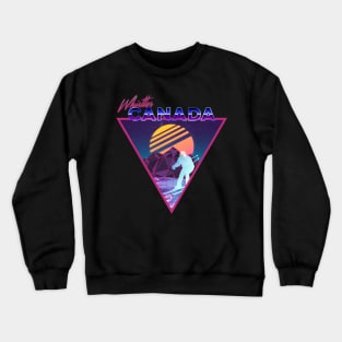 Retro Vaporwave Ski Mountain | Whistler Canada | Shirts, Stickers, and More! Crewneck Sweatshirt